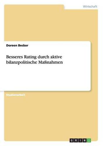 Cover image for Besseres Rating durch aktive bilanzpolitische Massnahmen