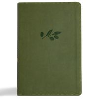 Cover image for CSB Giant Print Reference Bible, Digital Study Edition, Olive Leathertouch, Indexed