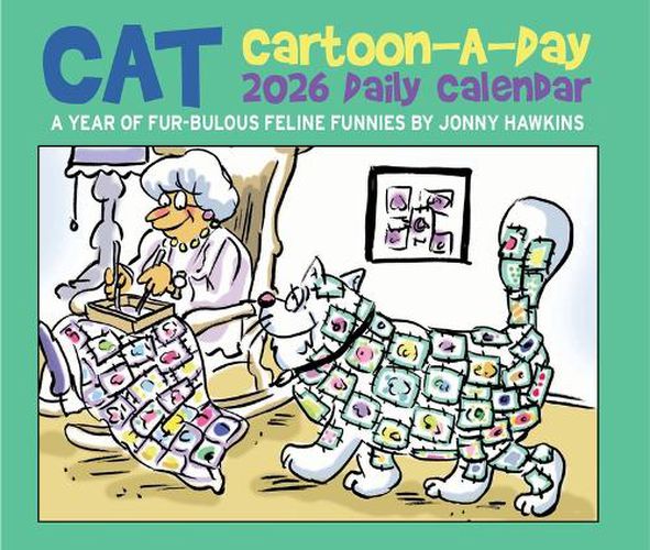 Cover image for Cat Cartoon-A-Day by Jonny Hawkins 2026 Box Calendar