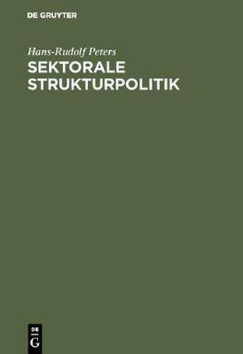 Cover image for Sektorale Strukturpolitik