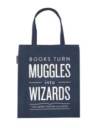 Cover image for Books Turn Muggles Into Wizards Tote Bag