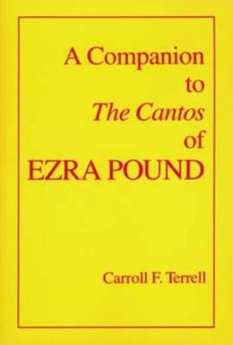 Cover image for A Companion to The Cantos of Ezra Pound