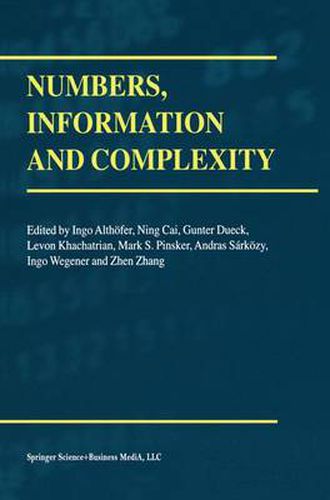 Cover image for Numbers, Information and Complexity