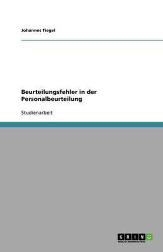 Cover image for Beurteilungsfehler in der Personalbeurteilung