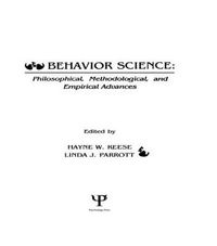 Cover image for Behavior Science: Philosophical, Methodological, and Empirical Advances