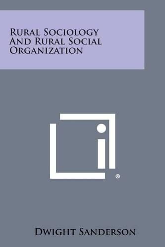 Cover image for Rural Sociology and Rural Social Organization