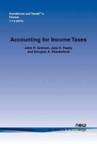 Cover image for Accounting for Income Taxes: Primer, Extant Research, and Future Directions