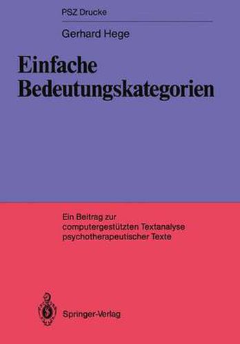 Cover image for Einfache Bedeutungskategorien
