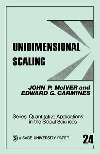 Cover image for Unidimensional Scaling