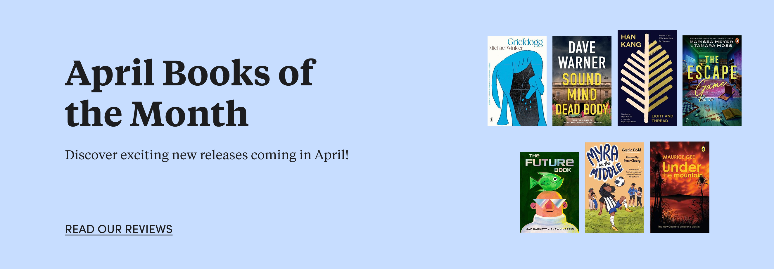 Discover our books of the month for April!