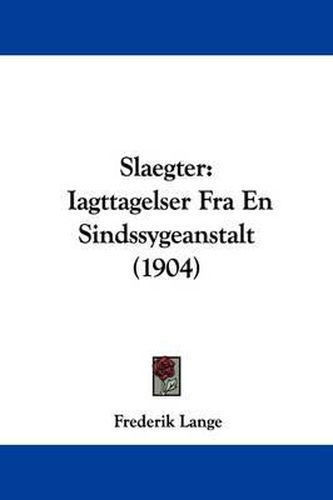 Cover image for Slaegter: Iagttagelser Fra En Sindssygeanstalt (1904)