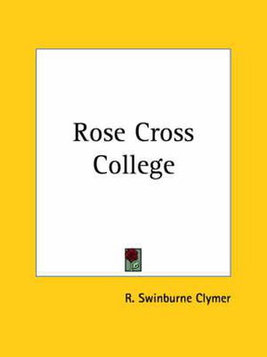 Cover image for Rose Cross College (1917)
