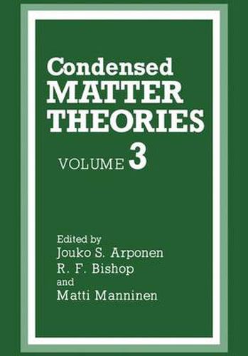 Cover image for Condensed Matter Theories