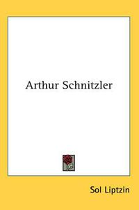 Cover image for Arthur Schnitzler