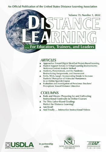 Cover image for Distance Learning Volume 19, Issue 1 2022