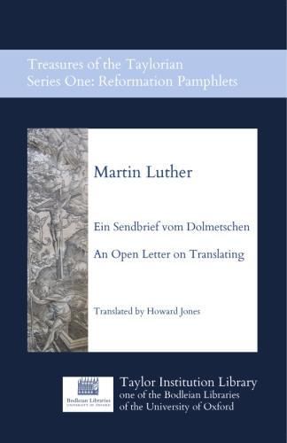 Cover image for Ein Sendbrief vom Dolmetschen - An Open Letter on Translating