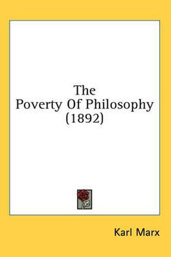 Cover image for The Poverty of Philosophy (1892)