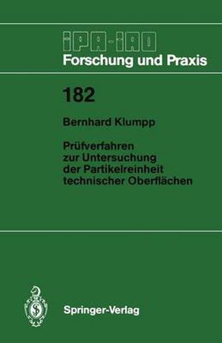 Cover image for Prufverfahren zur Untersuchung der Partikelreinheit technischer Oberflachen