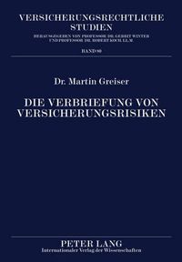 Cover image for Die Verbriefung Von Versicherungsrisiken