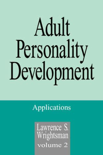 Cover image for Adult Personality Development: Volume 2: Applications