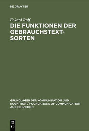 Cover image for Die Funktionen der Gebrauchstextsorten