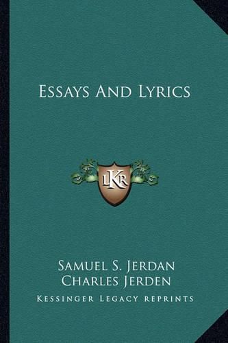Cover image for Essays and Lyrics