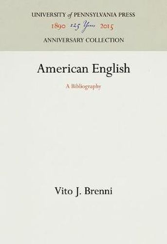 Cover image for American English: A Bibliography