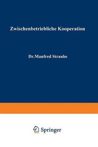 Cover image for Zwischenbetriebliche Kooperation
