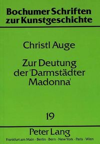 Cover image for Zur Deutung Der 'Darmstaedter Madonna