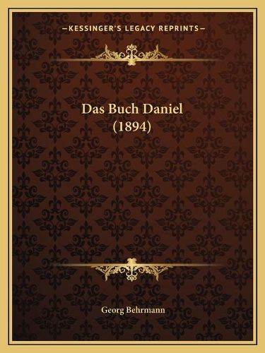 Cover image for Das Buch Daniel (1894)