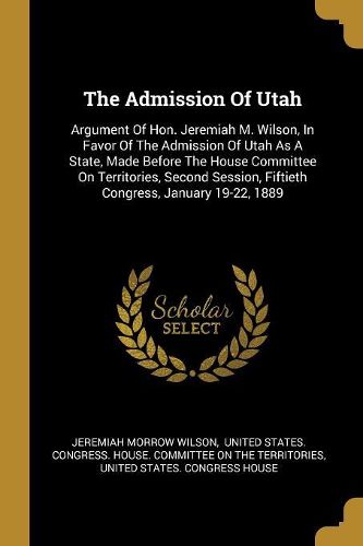 Cover image for The Admission Of Utah