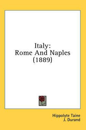 Cover image for Italy: Rome and Naples (1889)