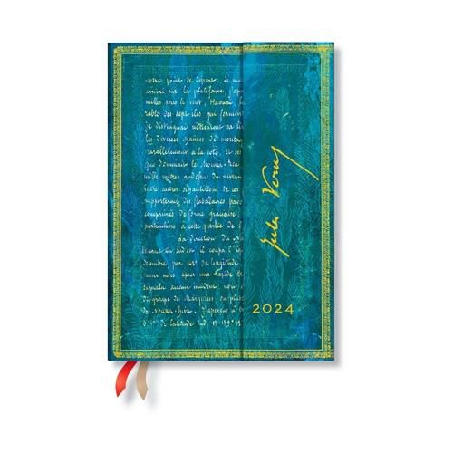 Cover image for Verne, Twenty Thousand Leagues (Embellished Manuscripts Collection) Midi Vertical 12-month Dayplanner 2024 (Wrap Closure)