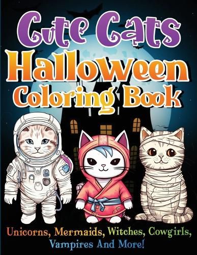 Cover image for Cute Cats Halloween Coloring Book