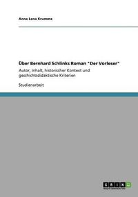 Cover image for Uber Bernhard Schlinks Roman  Der Vorleser