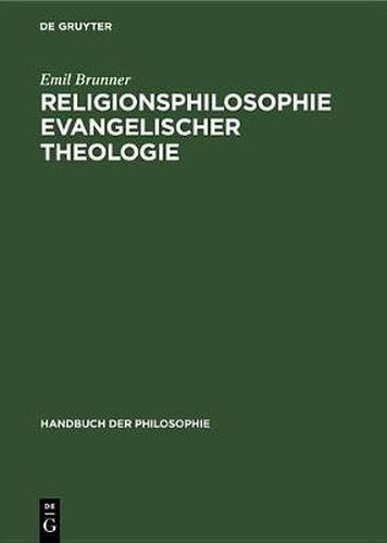 Religionsphilosophie Evangelischer Theologie