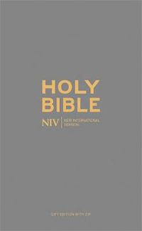 Cover image for NIV Pocket Charcoal Soft-tone Bible with Zip