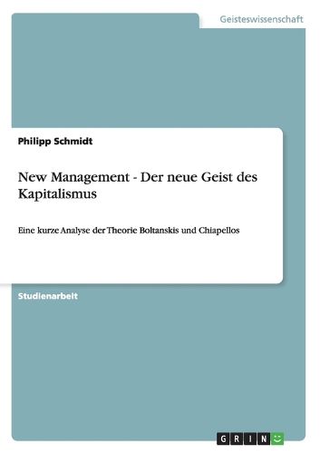 Cover image for New Management - Der neue Geist des Kapitalismus