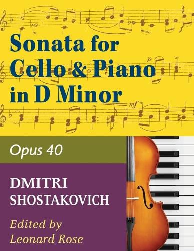 Cover image for Shostakovich Sonata in d minor--opus 40 for cello and piano