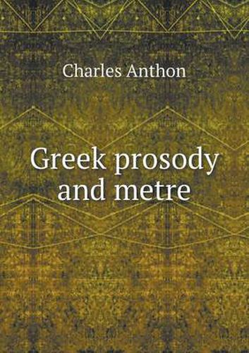 Cover image for Greek prosody and metre