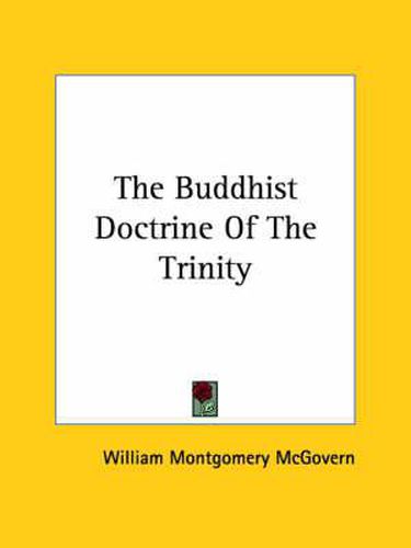 Cover image for The Buddhist Doctrine of the Trinity