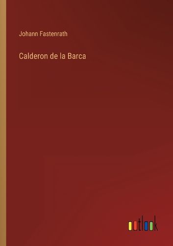Cover image for Calderon de la Barca
