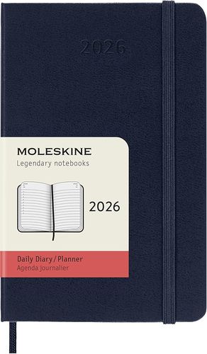 Cover image for Sapphire Hardcover Pocket Daily 2026 Moleskine Diary
