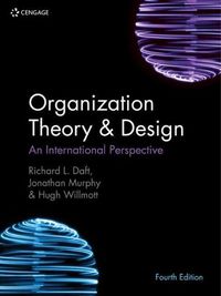 Cover image for Organization Theory & Design: An International Perspective