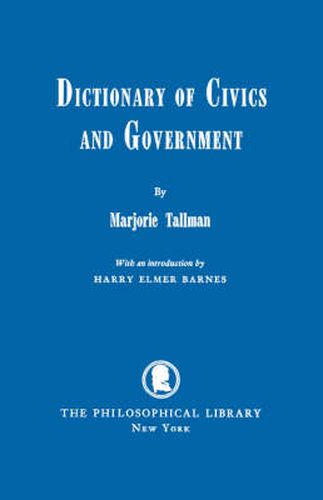 Cover image for Dictionary of Civics and Government