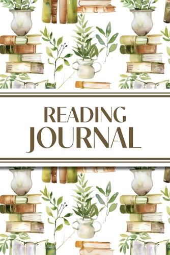 Cover image for Reading Journal (Watercolour Stacked Books with Potted Plants)