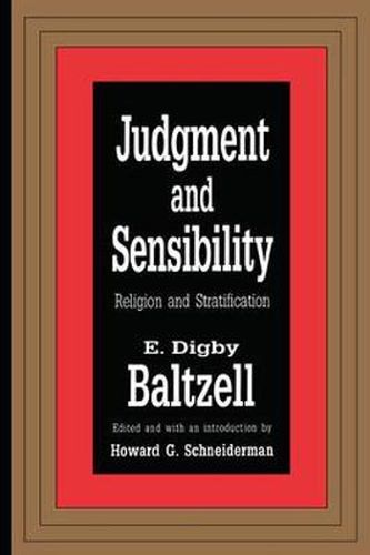 Cover image for Judgment and Sensibility: Religion and Stratification