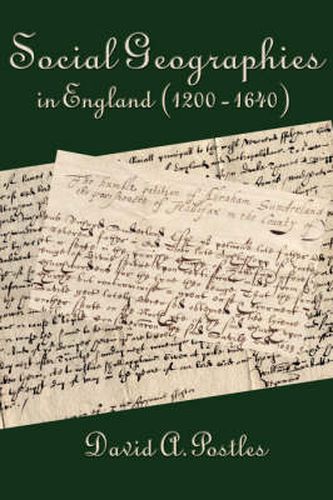 Cover image for Social Geographies in England (1200-1640)