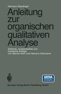 Cover image for Anleitung Zur Organischen Qualitativen Analyse