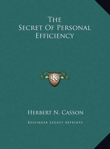 Cover image for The Secret of Personal Efficiency